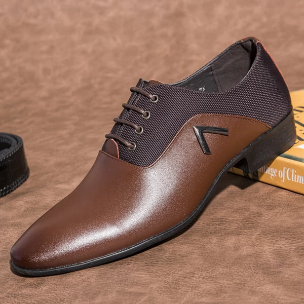 Fashionable Men's Formal Brown Leather Shoe