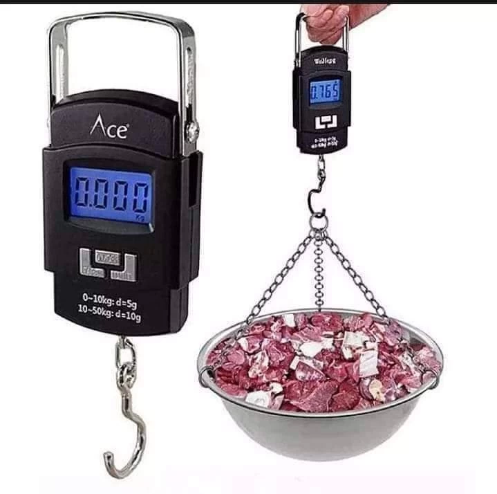 1PC 50Kg /110lb Digital Portable Luggage Scale hand Electronic Scale Scale Kitchen Tool
