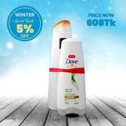 Winter Special Bundle New Dove Nourishing Oil Care Shampoo 340ml with Dove Hair Fall Rescue Conditioner 180ml