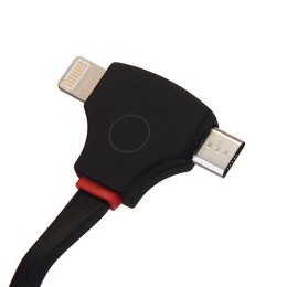 2in1 Smart Micro USB   8Pin USB Fast Sync Data Charging Cable 1.5M with LED Indicator for Samsung