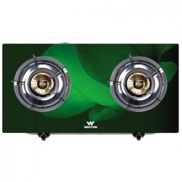 Walton WGS-3GNS1 (LPG / NG) Green 3D Glass Top Double Burner