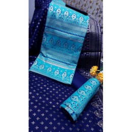 Joypuri Skin Print and Block Print Unstitched Cotton 3 Piece For Ladies Collection