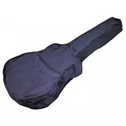 Acoustic Guitar Gig Bag Case Backpack with Zippered Pocket Design - Black