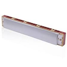 Suzuki Study-24 24 Holes Harmonica Tremolo Key of C with Cleaning Cloth Box Musical Instrument for Beginner Student