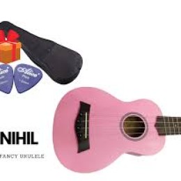 Nihil 21 Inch Soprano Fancy Ukulele (Pink)