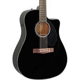 Fender CD-60SCE Dreadnought Acoustic (Electric Guitar Black)