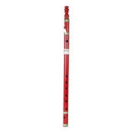 Combo Of Bamboo Royal Designed Red Flute and Flute Bag (Red)
