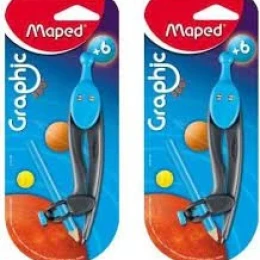 Maped Graphic 360° - With Universal Holder Compass And Pencil (Color May Vary)