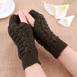 Women's Winter Fingerless Soft Gloves
