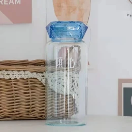 Crystal glass water bottle