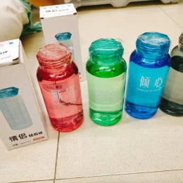 Crystal glass water bottle