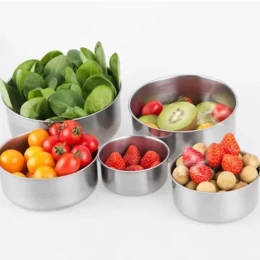 5Pcs Stainless Steel Mixing Bowls Set With Lids