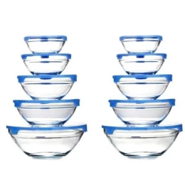 5Pcs Set Glass Bowl With Lid