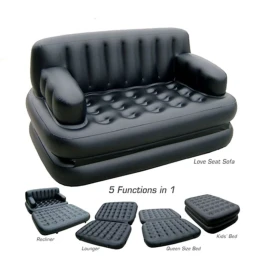 5 in 1 Air Bed Sofa (Black)