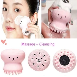 Silicone Facial Cleaning Brush For Limpiador Facial Octopus Shape Deep Pore Exfoliating Cleansing Face Brushes Skin Care TSLM1
