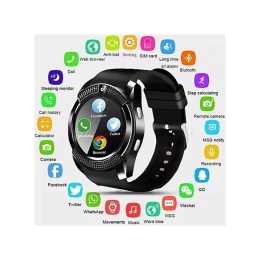 V8 Smart Watch Android Phone SIM Supported TF Card
