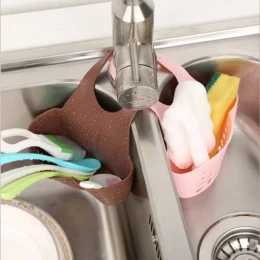 Plastic Kitchen Sink Organizer Sponge And Brush Holder Storage Organizer