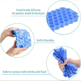 Flexible Silicone Honeycomb Ice Cube Tray