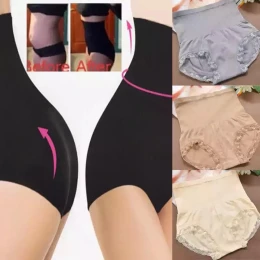 Panties Solid Color Cotton Waist Trainer Slimming Body Shaper for Women