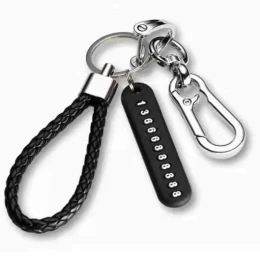 Special Telephone Number Anti Lost Phone Number Key Ring for Car and Motorbike