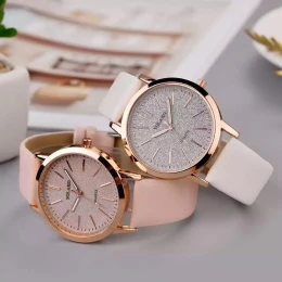 Women's Casual Leather Band Starry Sky Watch Analog Wrist Watch Lady Watch For Woman