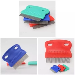 Flea Fine Toothed Clean Comb Pet Cat Dog Hair Brush Soft Protection Steel Small