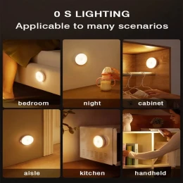 Bedroom Decor Night Lights  Motion Sensor  Night Lamp  Dimmable USB Charging Bedroom Kitchen Cabinet Light Wireless Closet Light