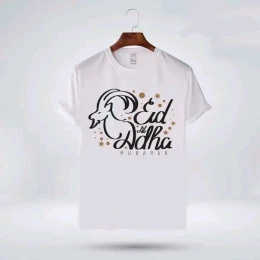 Eid Al Adha Eid Mubarak Synthetic T-shirt for Men Digital Print T-Shirts