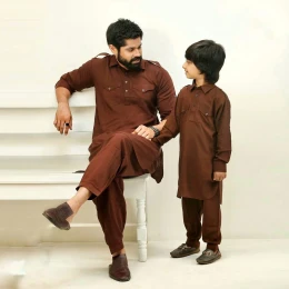 Father Sons Matching Exclusive Fashionable Kabli Set