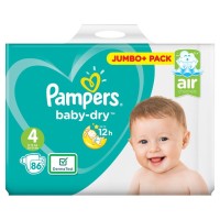 Pampers Baby Dry Size 4 (9-14 Kg) Jumbo + Baby Diapers Belt Nappies 86 pcs (UK)