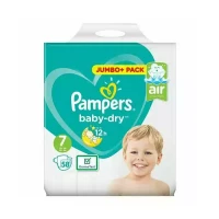 Pampers Baby Dry Taped Size 7 (15+ Kg) Jumbo + Pack Baby Diapers 58 pcs (UK)