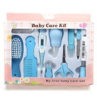 Newborn Baby Health Care Nail Hair Thermometer Grooming Brush Kit - 10pcs