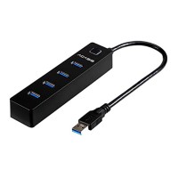 Acasis 4 Ports Super Speed USB 3.0 Hub Splitter with Individual Power Switches