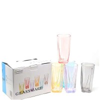 Weimei Multicolour Drinking Glass 6 Pieces