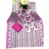 Fashionable, Stylish and Comfortable Unstitched High Quality Cotton Fabric, Skin Print Three Piece for Women Collection
