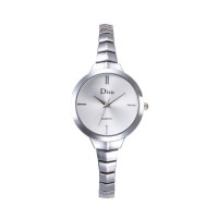 Quartz Stainless Steel Analog Watch for Women - Silver