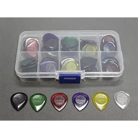Alice Small Size Durable Clear Water Drop Jazz Acoustic Electric Guitar Picks Plectra 1.0 2.0 3.0m Picks (6 Pcs)