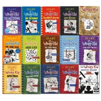 Diary Of A Wimpy kid Series 1 - 15 Main Books Collection Set By Jeff Kinney (Bangladeshi Print White Paper Print)