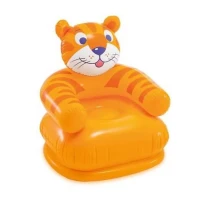 Cartoon Animal Comfortable Children Inflatable Lazy Sofa Single Leisure Lovely Baby Chair Tiger Shape Cute Toy with Hand Pump for Kids 3 to 8 Years