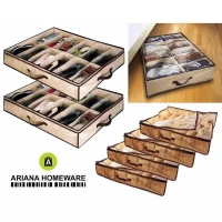 A12 Pairs Floor Shoes Organizer