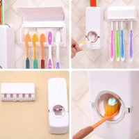 Automatic Toothpaste Dispenser With Brash Holder