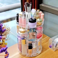 Water Color 360 Degree Rotation Cosmetic Organizer Box