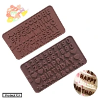 Flexible ABC Alphabet Birthday Silicone Mold Candy Chocolate Mould Xmas Cake Maker