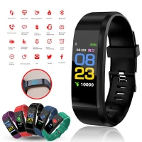 115 Plus Heart Rate Monitor Blood Pressure Monitor Color Screen Activity Tracker Smart Band