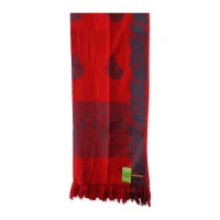 Winter Fashionable Embroidery Work Shawl ( Red)