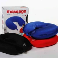 Neck Massage Cushion Mp3 With Stereo Speaker Music Home, Office, Travel Pillow (Multicolor)