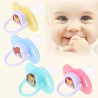 Cartoon Design Silicone Pacifier/Soother with Holder Chain and Clip