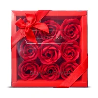 Valentine's Day 9 Flowers Soap Flower Gift Rose Box