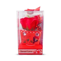 Valentine's Day 3 Flowers Soap Flower Gift Rose Box