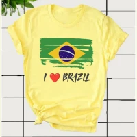 Brazil Flag Short Sleeve T-Shirt